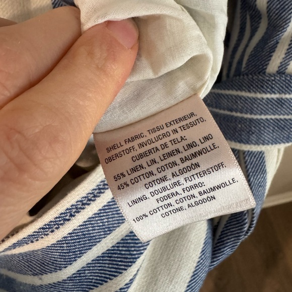 Anthropologie Elevenses North Channel Jacket Blue and White Striped - Picture 9 of 13